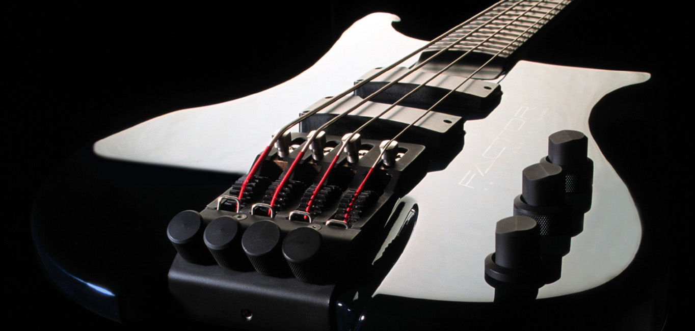 Close-up of the Ex Factor 4 bridge/tuner